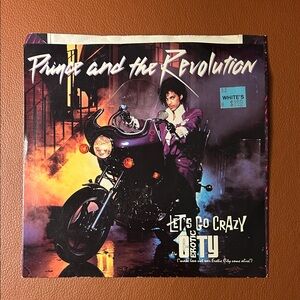 Prince and the Revolution Vinyl Record, Let’s Go Crazy, Erotic City 1984, 45 RPM